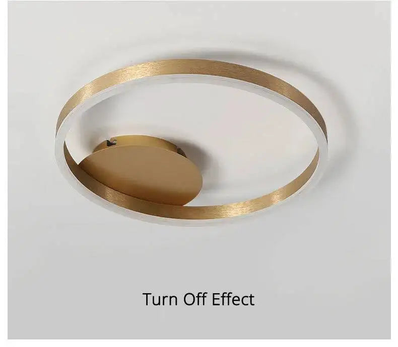 Modern LED Chandelier Nordic Gold 3 Circle Metal Ceiling Lamp For Home Living Study Room Bedroom Indoor Home Lighting Decoration