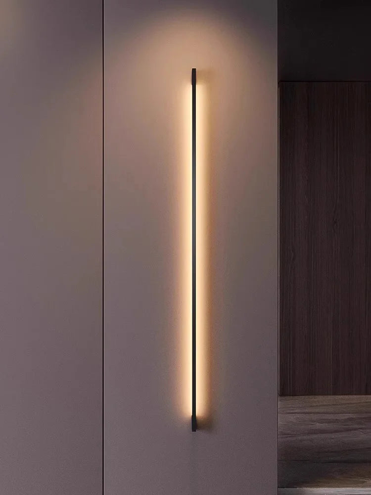 Modern Minimalist Long Wall Lamp LED Wall Mounted Light Indoor Living Room Bedroom Background Lamp Home Decora Fixtures 110/220V