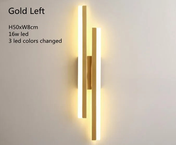 Modern LEDWall Lamp Wall Sconces Copper Line Pipe Acrylic Lampshade Indoor Lighting for Living Room Corridor Light Fixture