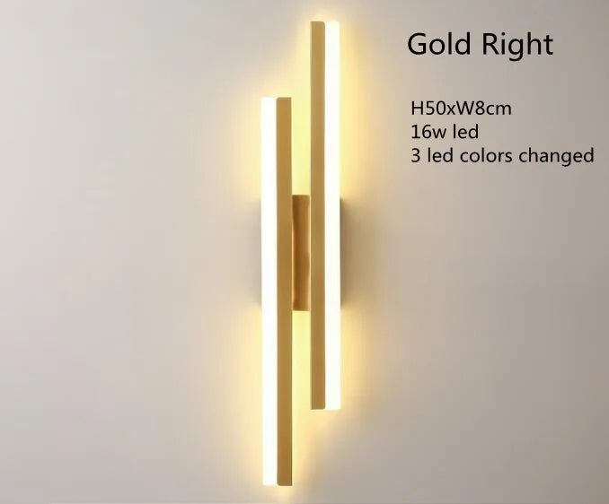 Modern LEDWall Lamp Wall Sconces Copper Line Pipe Acrylic Lampshade Indoor Lighting for Living Room Corridor Light Fixture