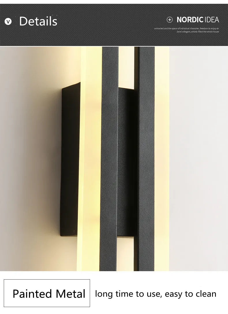 Modern LEDWall Lamp Wall Sconces Copper Line Pipe Acrylic Lampshade Indoor Lighting for Living Room Corridor Light Fixture