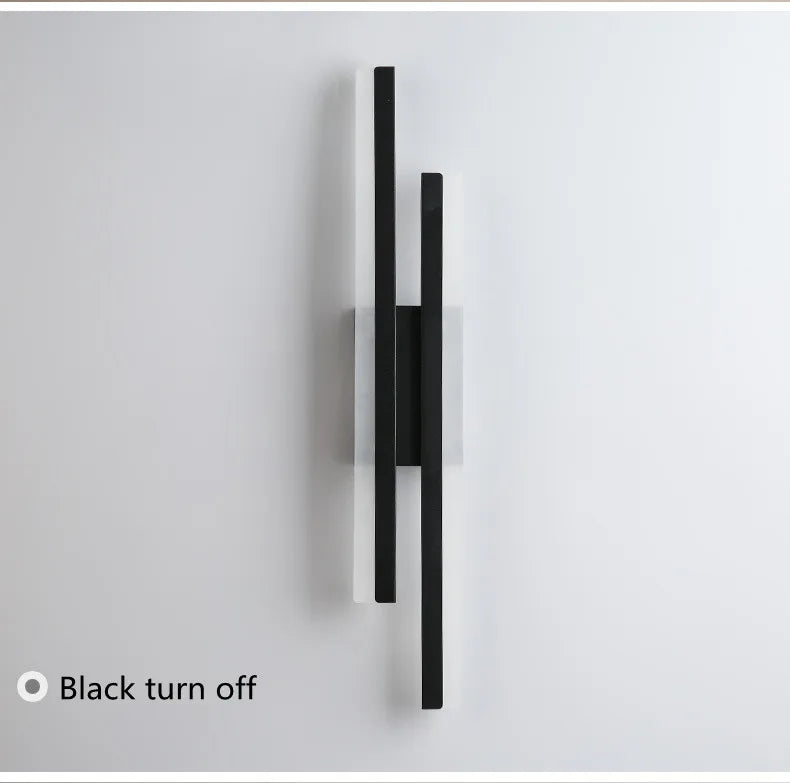 Modern LEDWall Lamp Wall Sconces Copper Line Pipe Acrylic Lampshade Indoor Lighting for Living Room Corridor Light Fixture