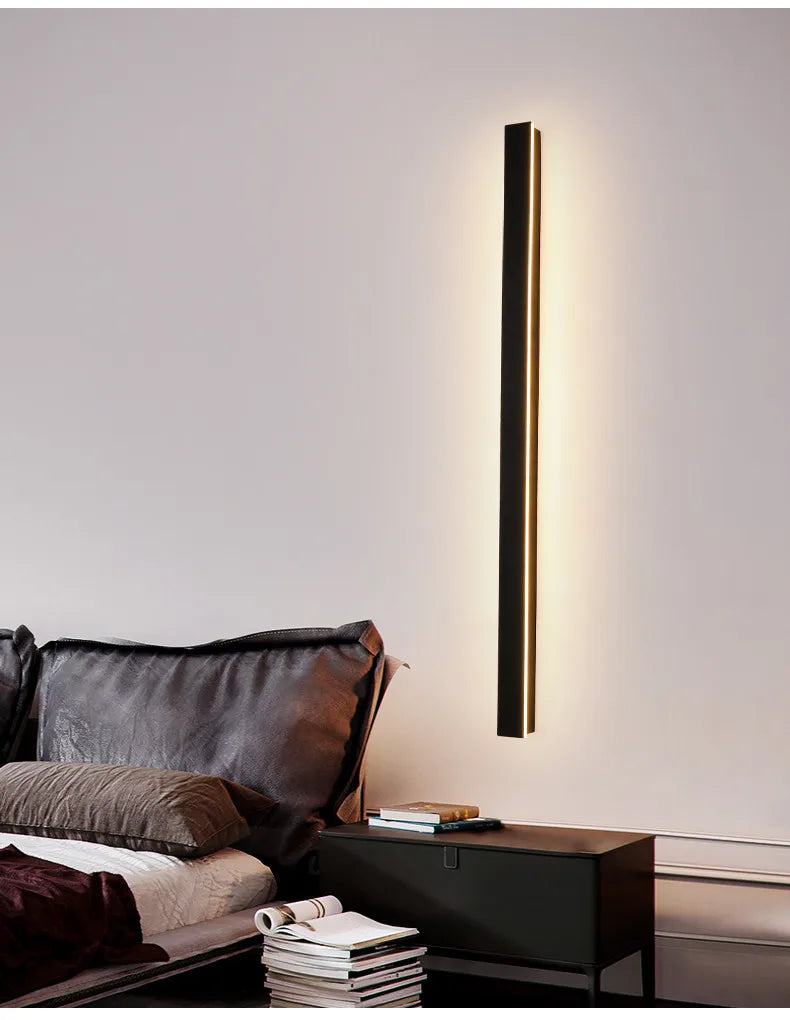 Outdoor Waterproof Wall Lamp LED Strip Background Wall Lamp Stair Garden Lamp Living Room Bedroom Bedside IP65 Wall Lights