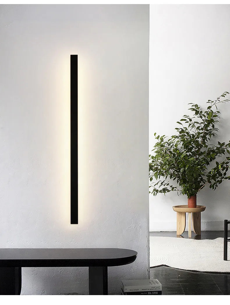 Outdoor Waterproof Wall Lamp LED Strip Background Wall Lamp Stair Garden Lamp Living Room Bedroom Bedside IP65 Wall Lights